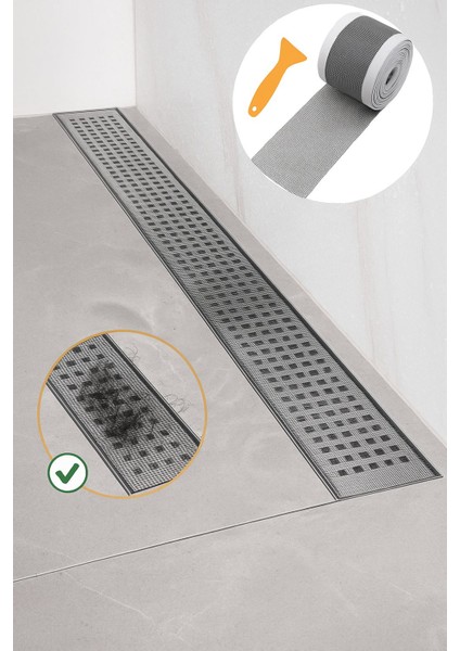 Çok Amaçlı Gider Süzgeci ve Sineklik Tamir Kiti 10 cm x 4 Metre Yapışkanlı Sineklik Teli Metal Gider Filtresi