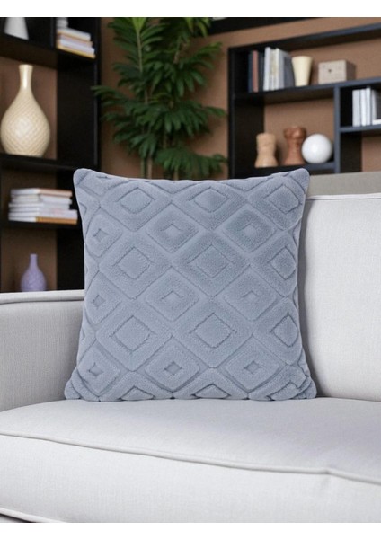 Bohem Tasarım Punch Nakışlı Kırlent Kılıfı | Tufting Kırlent Kılıfı | Panç Nakış 43x43 cm