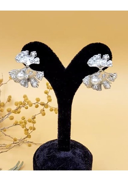 Inci Detaylı Silver Yaprak Küpe fiyatları