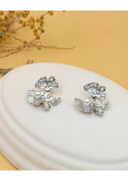 Inci Detaylı Silver Yaprak Küpe indirimleri