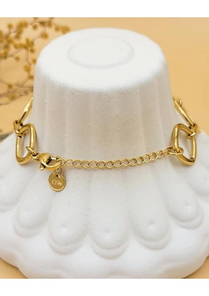 Dörtgen Halka Çelik Bileklik fırsatları