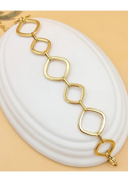 Dörtgen Halka Çelik Bileklik indirimleri