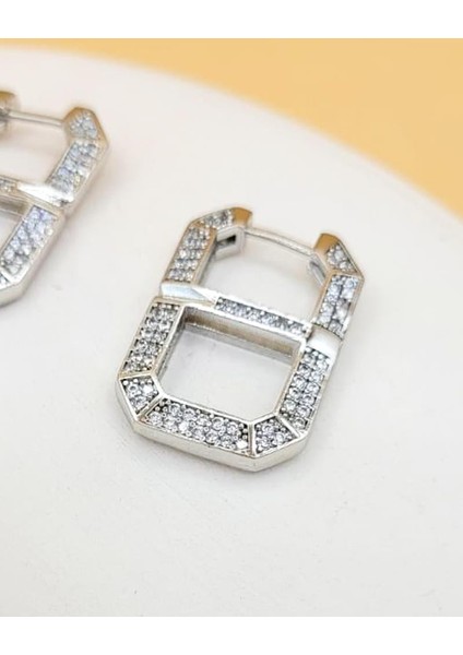 8 Figürlü Taşlı Halka Silver Serenay Küpe modelleri