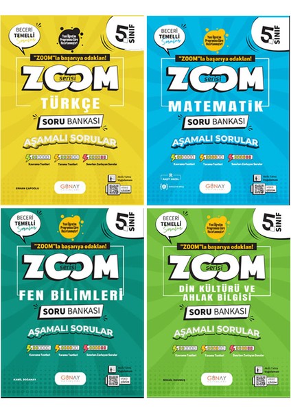 5. Sınıf Zoom Serisi Türkçe Matematik Fen Bilimleri Din Kültürü ve Ahlak Bilgisi Soru Bankası Seti 2026 Güncel Basım