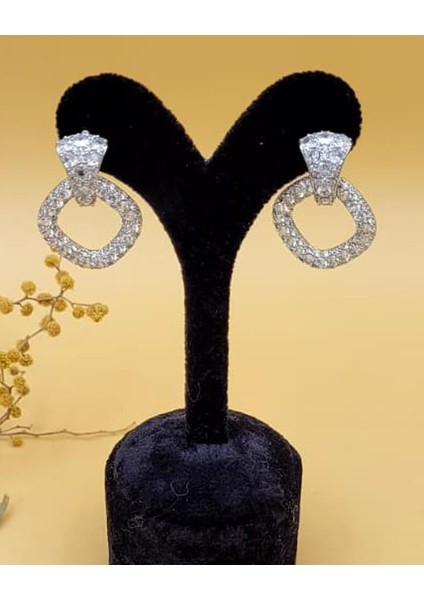 Parıltılı Kare Damla Küpe fiyatları