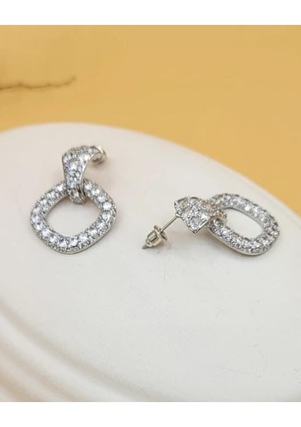 Parıltılı Kare Damla Küpe indirimleri