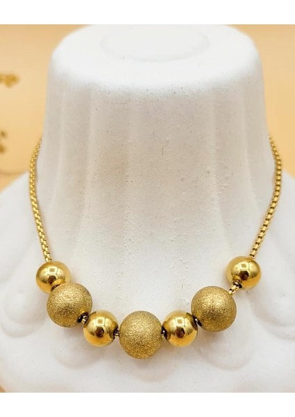 Gold Kum Tanesi Çelik Bileklik