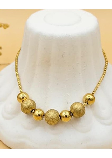 Gold Kum Tanesi Çelik Bileklik modelleri