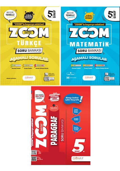 5. Sınıf Zoom Serisi Türkçe Matematik Paragraf Soru Bankası Seti 2026 Güncel Basım