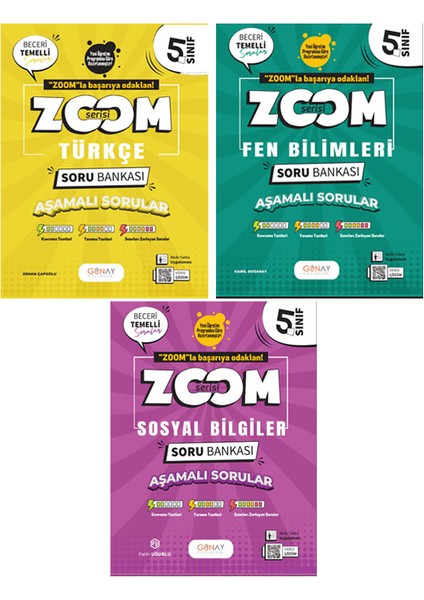 5. Sınıf Zoom Serisi Türkçe Fen Bilimleri Sosyal Bilgiler Soru Bankası Seti 2026 Güncel Basım