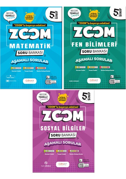 5. Sınıf Zoom Serisi Matematik Fen Bilimleri Sosyal Bilgiler Soru Bankası Seti 2026 Güncel Basım