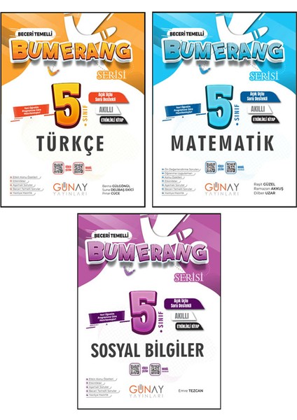 5. Sınıf Bumerang Serisi Etkinlikli Türkçe Matematik Sosyal Bilgiler Seti 2026 Güncel Basım