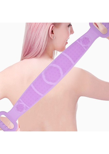 70 cm Çift Taraflı Sırt Kesesi -Silikon Duş Kesesi - Peeling Banyo Kesesi (5250)