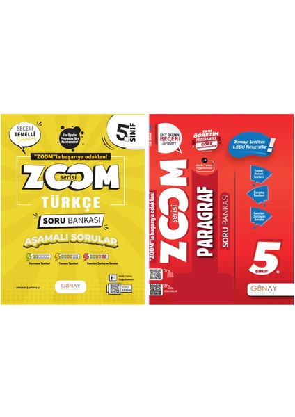 5. Sınıf Zoom Serisi Türkçe Paragraf Soru Bankası Seti 2026 Güncel Basım
