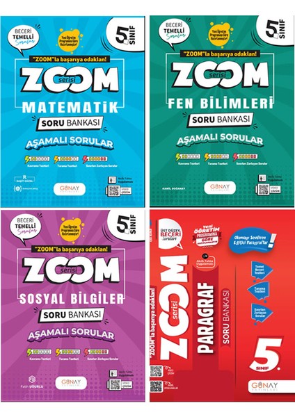 5. Sınıf Zoom Serisi Matematik Fen Bilimleri Sosyal Bilgiler Paragraf Soru Bankası Seti 2026 Güncel Basım