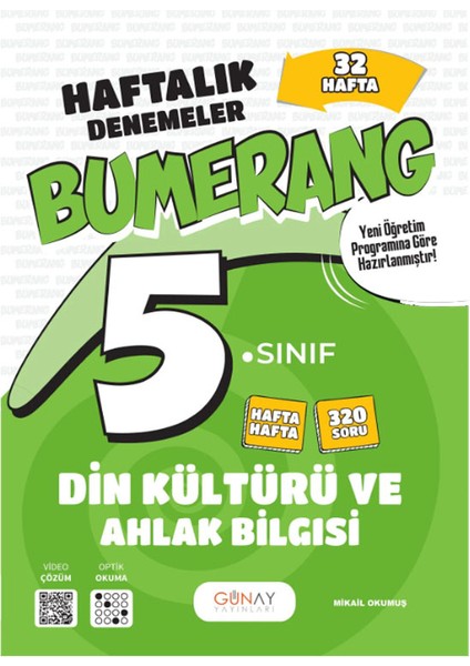 5. Sınıf Bumerang Serisi 32 Haftalık Denemeler Fen Bilimleri Din Kültürü ve Ahlak Bilgisi Seti 2026 Güncel Basım modelleri