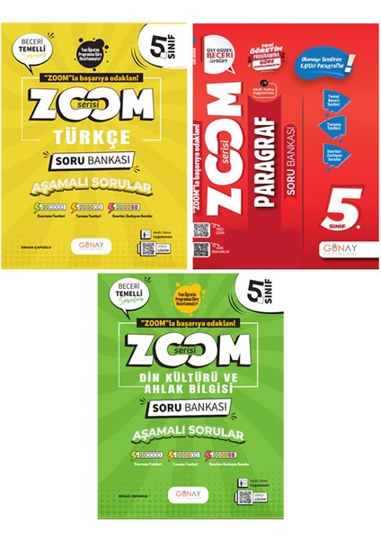 5. Sınıf Zoom Serisi Türkçe Paragraf Din Kültürü ve Ahlak Bilgisi Soru Bankası Seti 2026 Güncel Basım