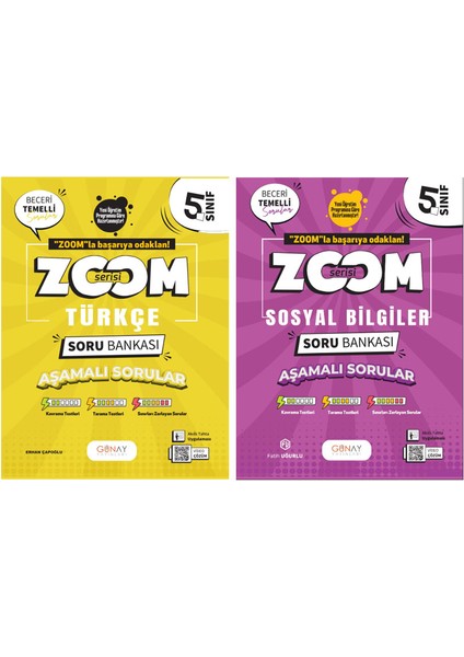 5. Sınıf Zoom Serisi Türkçe Sosyal Bilgiler Soru Bankası Seti 2026 Güncel Basım