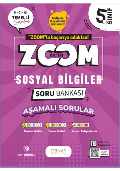 5. Sınıf Zoom Serisi Türkçe Sosyal Bilgiler Soru Bankası Seti 2026 Güncel Basım modelleri