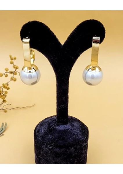 Ekru Inci Top Pirinç Küpe fiyatları