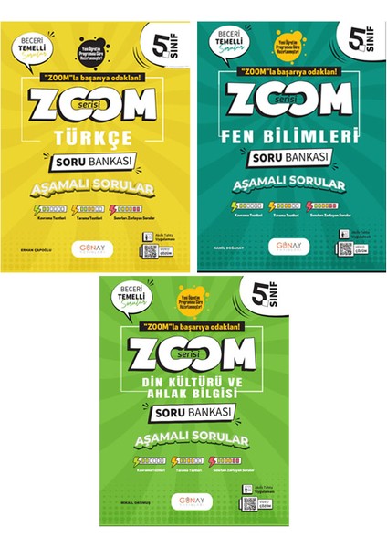 5. Sınıf Zoom Serisi Türkçe Fen Bilimleri Din Kültürü ve Ahlak Bilgisi Soru Bankası Seti 2026 Güncel Basım