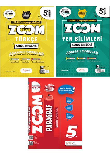 5. Sınıf Zoom Serisi Türkçe Fen Bilimleri Paragraf Soru Bankası Seti 2026 Güncel Basım