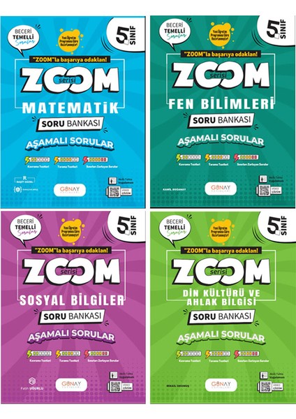 5. Sınıf Zoom Serisi Matematik Fen Bilimleri Sosyal Bilgiler Din Kültürü ve Ahlak Bilgisi Soru Bankası Seti 2026 Güncel Basım
