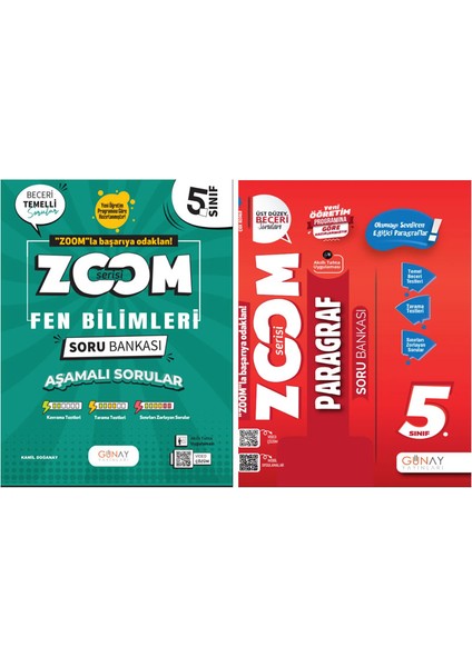 5. Sınıf Zoom Serisi Fen Bilimleri Paragraf Soru Bankası Seti 2026 Güncel Basım