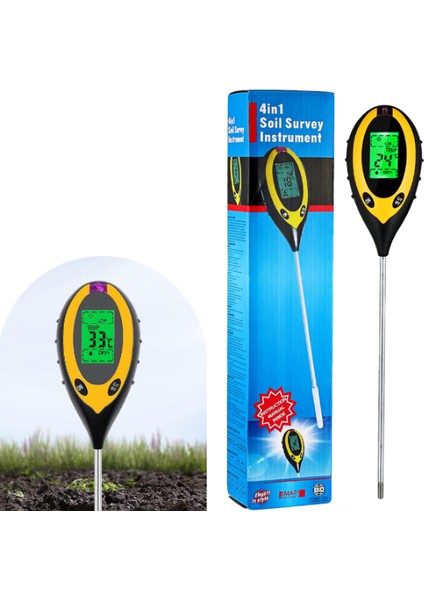 Kcb 300 Toprak Nem Ölçer, Ph Ölçer, Işık Ölçer ve Sıcaklık Ölçer