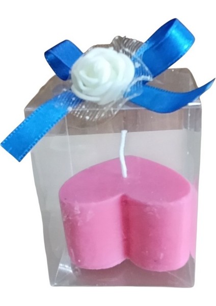 Romantik Kalp Görünümlü Koku Aromalı Dekoratif Doğal Mum