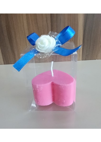Romantik Kalp Görünümlü Koku Aromalı Dekoratif Doğal Mum