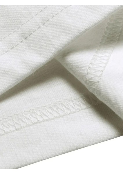 Baskılı Oversize Bisiklet Yaka T-Shirt - Beyaz fırsatları