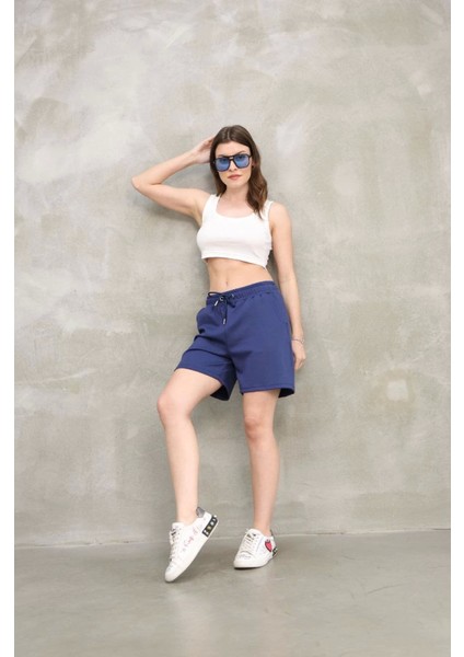 Osy Modal Yumuşak Dokulu Kumaş Kısa Şort - Mavi fiyatları