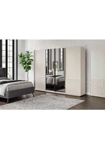 Cotta Beige Sürgülü Gardırop