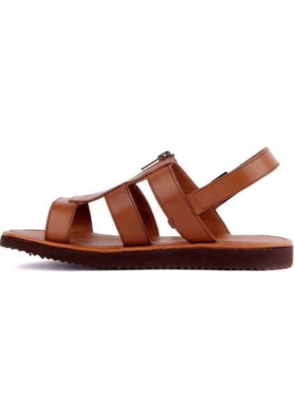 Taba Deri Erkek Sandalet modelleri