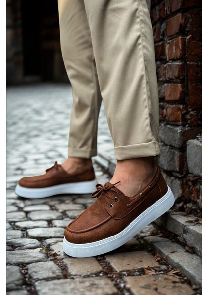 Erkek Spor Ayakkabı Taba/beyaz MN419