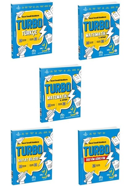 2.sınıf Turbo Eğitim Seti (5 Kitap) Yeni 2025-2026