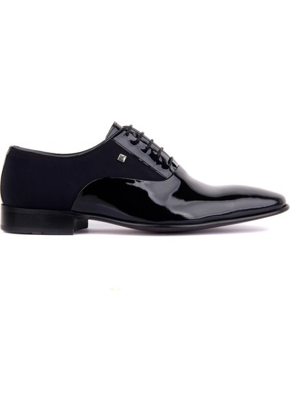 Fosco - Siyah Rugan Erkek Klasik Ayakkabı