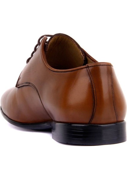 Fosco - Taba Deri Bağcıklı Erkek Klasik Ayakkabı