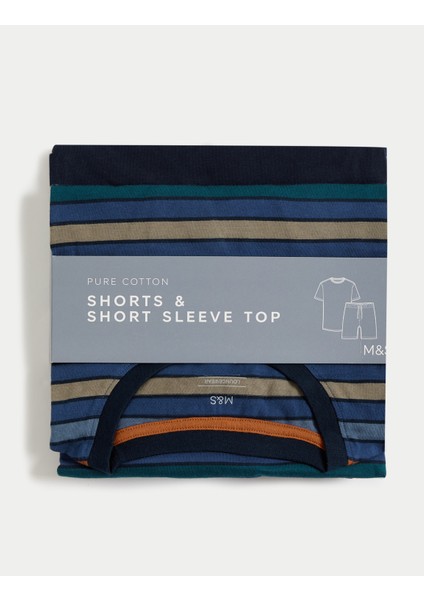 Saf Pamuklu Kısa Kollu Pijama Takımı indirimleri