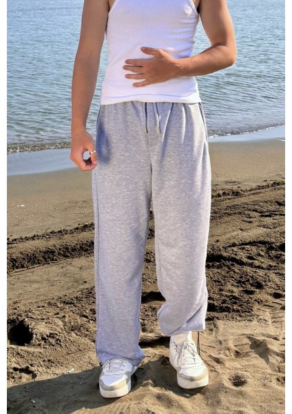 Ayarlanabilir Paça Oversize Gri Eşofman