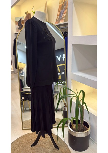 Boncuk Işlemeli Pilise Etekli Merserize Takım 1352 indirimleri