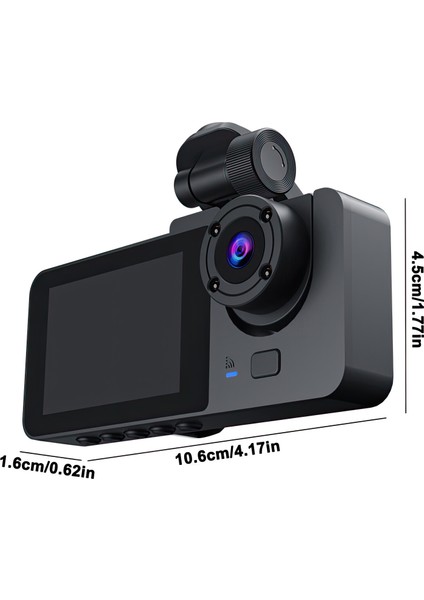 3 Kameralı /1080P Ultra Kaliteli/ Wifi Özellikli/g-Sensör/gece Görüş/araç Içi Araç Kamerası fırsatları