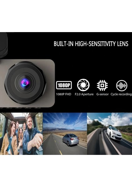 3 Kameralı /1080P Ultra Kaliteli/ Wifi Özellikli/g-Sensör/gece Görüş/araç Içi Araç Kamerası modelleri