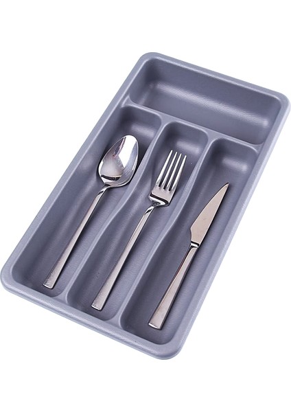 Gri - 4 Bölmeli Çekmece Içi Kaşıklık (5250)