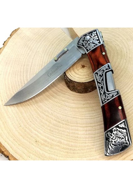 Kişiye Özel Isimli Columbia A3159-D 24 cm Isim Baskılı Columbia Ahşap Çakı modelleri