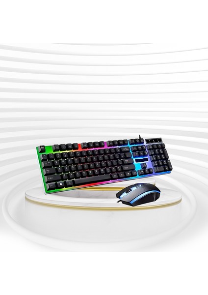 Stalker Warrior Gaming Oyuncu Işıklı Klavye + Mouse Seti (VRKB700)