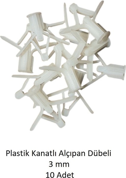 Plastik Kanatlı Alçıpan Dübeli 3 Mm, 10 Adet modelleri