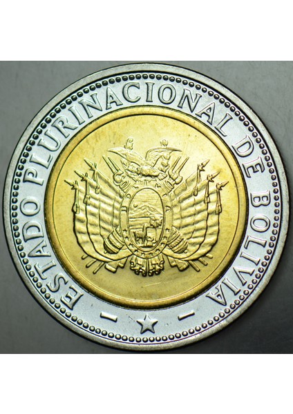 Bolivya 5 Boliviano 2017 Bimetal Çil. modelleri