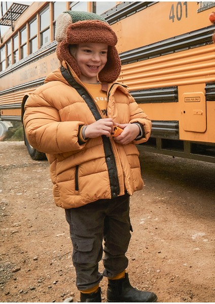 Siyah Erkek Çocuk Kadife Kargo Pantolon 4564